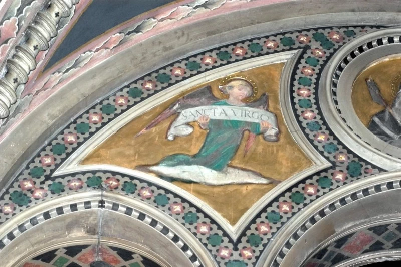  90-Modesto Faustini-Angelo dai capelli biondi con filatterio - Santuario Santa Maria delle Grazie, Brescia 